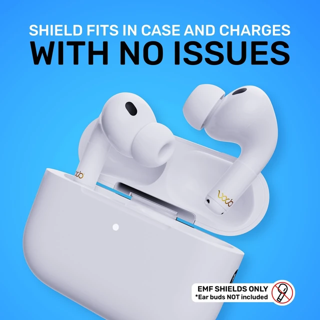 Alt view image 4 of 7 - EMF Shield Sticker for AirPods 2nd/3rd/4th Gen, 2-Pack FCC Lab-Tested, USA Patented, Short Stem Airpods, 5G Wireless Devices