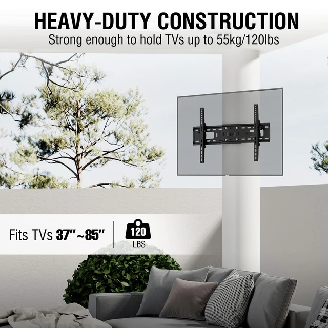 Alt view image 2 of 7 - ZeboZap 37"85" TVs Outdoor Tilt TV Mount Fits Pillars & Poles, Weatherproof No Drill Gazebo & Pergola TV Mount, VESA 600x400, Holds 120 lbs
