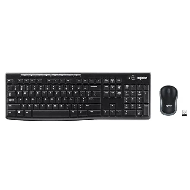 Alt view image 2 of 6 - MK270 Full Size Wireless Keyboard and Mouse Combo Black