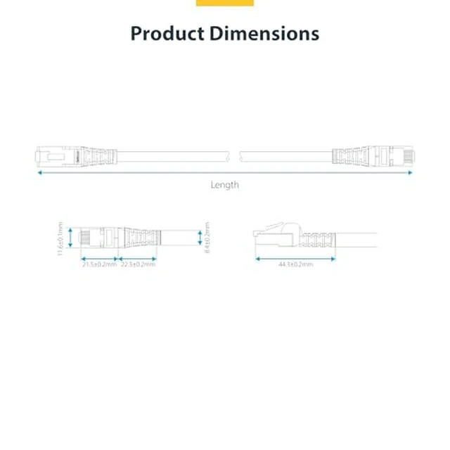 Alt view image 5 of 6 - StarTech 10ft Cat8 Snagless Ethernet Cable, S/FTP, 100W PoE++, White, LSZH | 2000MHz bandwidth, 25G/40G speeds, 26AWG copper, LSZH, Gold-plated RJ45, Patch Cable, Ethernet Cord, Pure Bare
