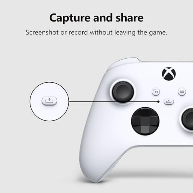 Alt view image 5 of 6 - XBOX Wireless Gaming Controller | Robot White | Consoles, PCs, TVs, mobile, and more | Textured Grip | Wireless, Bluetooth, USB-C Connectivity