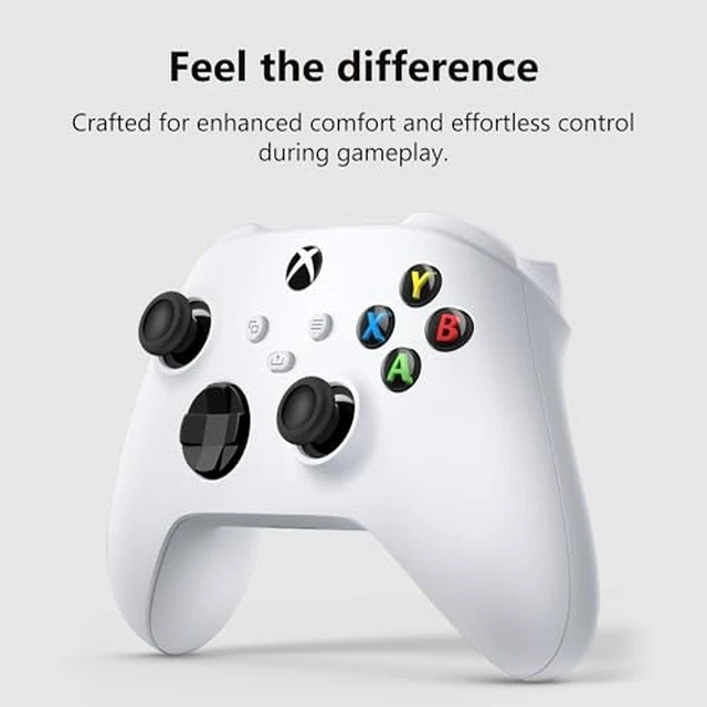 Alt view image 3 of 6 - XBOX Wireless Gaming Controller | Robot White | Consoles, PCs, TVs, mobile, and more | Textured Grip | Wireless, Bluetooth, USB-C Connectivity