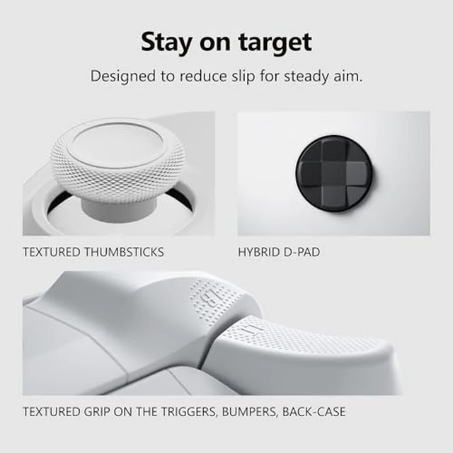 Alt view image 4 of 6 - XBOX Wireless Gaming Controller | Robot White | Consoles, PCs, TVs, mobile, and more | Textured Grip | Wireless, Bluetooth, USB-C Connectivity