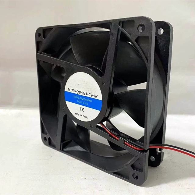 Alt view image 3 of 6 - MQ12038HBL MING Quan DC Fan 24V 120mm Fan 24V 0.35A 120×120×38mm DC axial Flow Fan