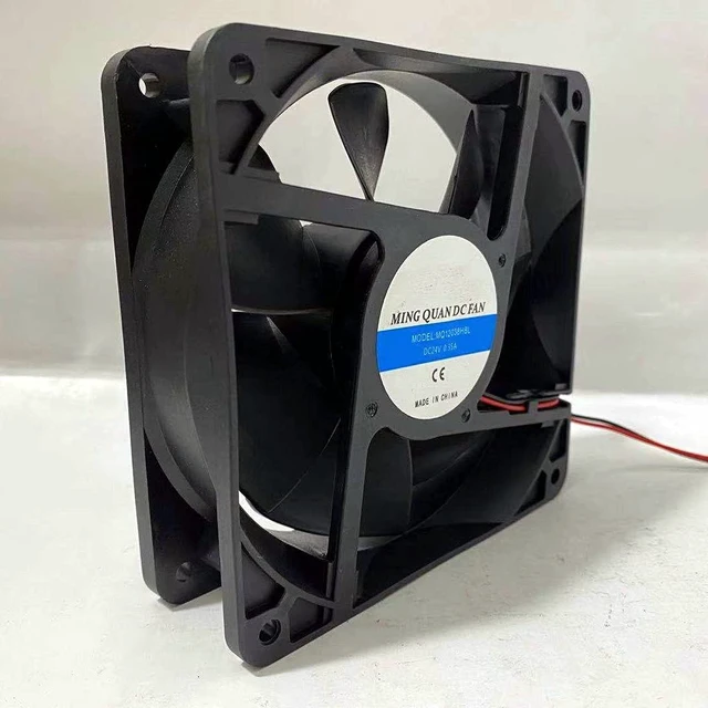 Alt view image 2 of 6 - MQ12038HBL MING Quan DC Fan 24V 120mm Fan 24V 0.35A 120×120×38mm DC axial Flow Fan