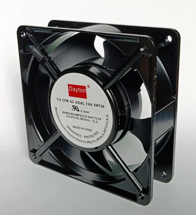 Alt view image 3 of 7 - New 4WT46 Fan, 115 CFM, 115V,0.24/0.26A,20/22W,12CM Cooling Fan