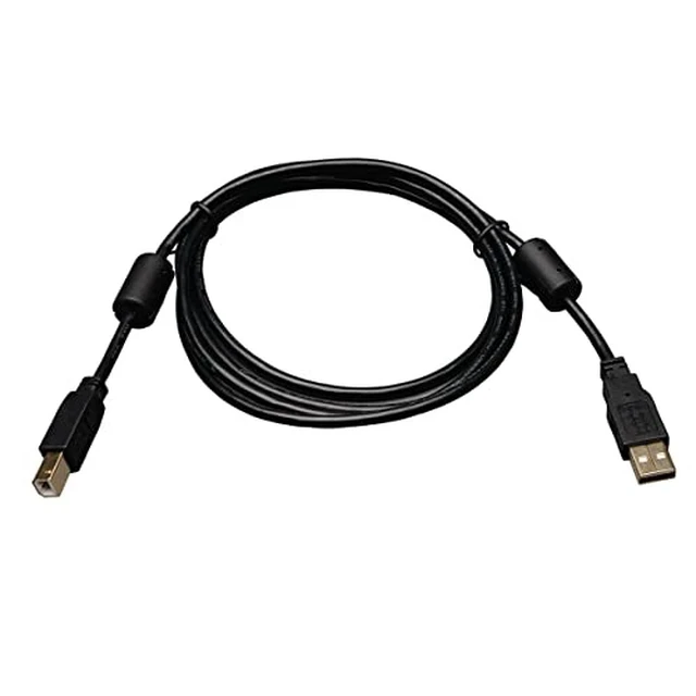Alt view image 2 of 6 - USB 2.0 Hi-Speed A/B Cable with Ferrite Chokes (M/M) 6-ft. (U023-006), Black