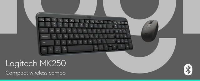 Alt view image 5 of 6 - MK250 Wireless Bluetooth Keyboard and Mouse Combo - Graphite