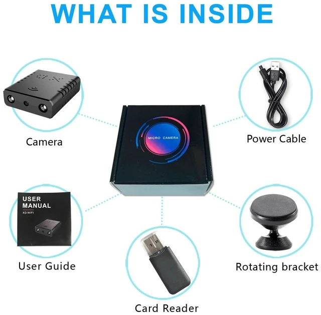 Alt view image 6 of 6 - Mini Square WiFi 1080P Camera, Phone Remote View, Loop Recording & Night Vision Security Cam