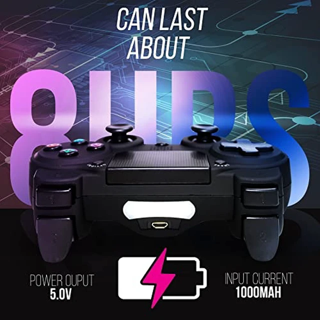 Alt view image 4 of 6 - Gaming Controller - High-Performance Wireless Gamepad with Analog Stick for PC, Android, iOS Console | Dual Vibration with LED Light, Built-in Speaker, Headset Jack, 6-Axis Sensor