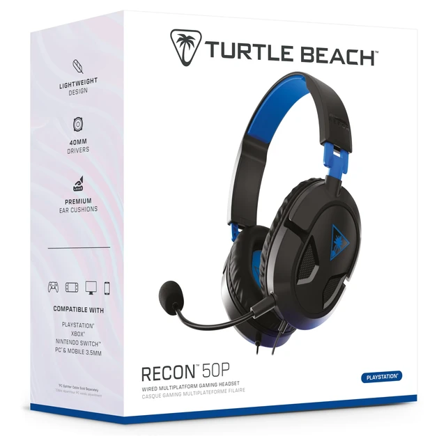 Alt view image 5 of 7 - Turtle Beach Recon 50P Stereo Gaming Headset PS4, PS4 Pro, Xbox One and Xbox One S