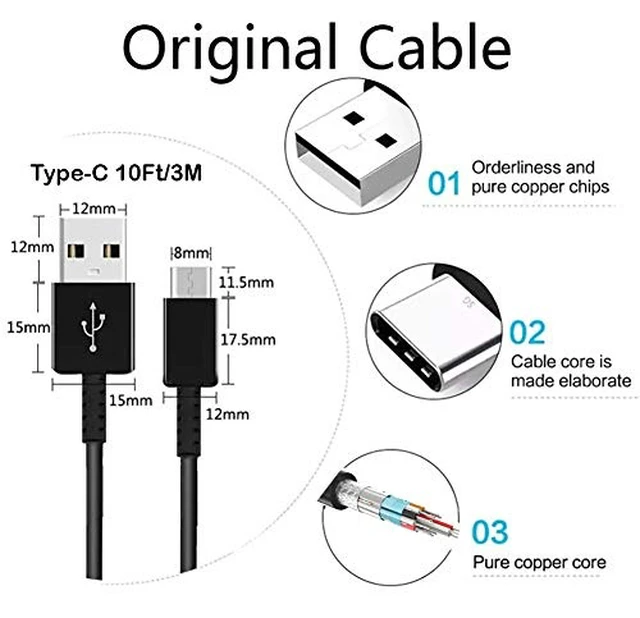 Alt view image 5 of 5 - VOLT PLUS TECH Short 8inch (2xPack) USB Type-C Cable Compatible with Your Streaming Sticks, Rii, Nintendo Switch, SNES, NES Classic Also Fast Quick Charges Plus Data Transfer! (White+Black)