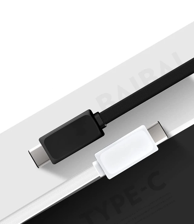 Alt view image 5 of 6 - VOLT+ Quick Power Flat USB-C Cable Compatible with Streaming Sticks, Rii, Nintendo Switch, SNES, NES Classic with USB 3.0 Gigabyte Speeds and Quick Charge Compatible! (White 3.3ft1M)