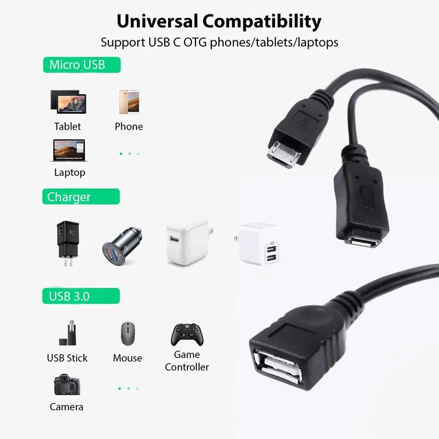 Alt view image 6 of 7 - VOLT PLUS TECH PRO USB + OTG Power Stick Compatible with Your Streaming Sticks, Rii, Nintendo Switch, SNES, NES Classic Dual Function with Keyboard, Gaming, Mouse, Storage or USB Device(2 Pack)