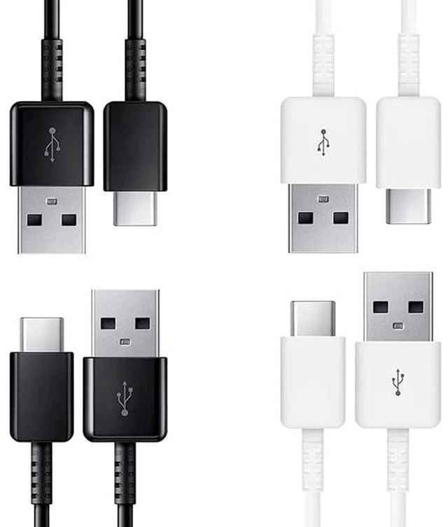Main image of VOLT PLUS TECH Short 8inch (2xPack) USB Type-C Cable Compatible with Your Streaming Sticks, Rii, Nintendo Switch, SNES, NES Classic Also Fast Quick Charges Plus Data Transfer! (White+Black)