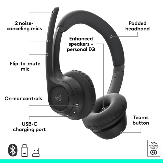 Alt view image 6 of 7 - ZONE 305 Teams Version, Native Bluetooth