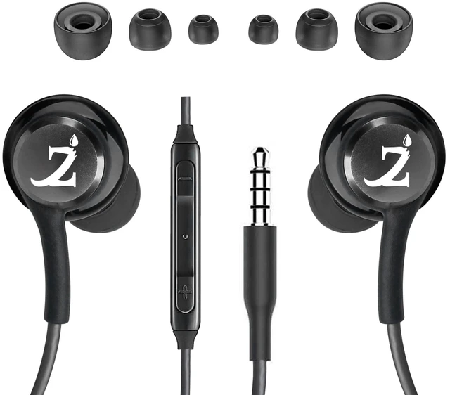 Main image of ZAMZAM PRO 3.5mm(1/8inch) Regular Plug Stereo Headphones with Hands-Free Built-in Microphone Buttons + Crisp Digital Titanium Clear Audio