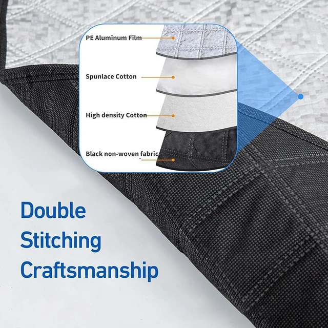 Alt view image 3 of 6 - Idealforce Anti-ice, anti-snow, and anti-frost car windshield cover, ultra-thick protection for the front windshield, 61*49 inches suitable for use in autumn/winter