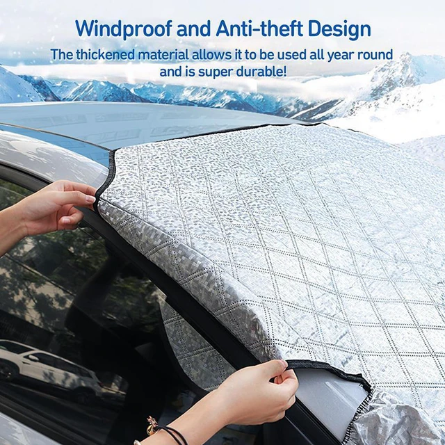 Alt view image 5 of 6 - Idealforce Anti-ice, anti-snow, and anti-frost car windshield cover, ultra-thick protection for the front windshield, 61*49 inches suitable for use in autumn/winter