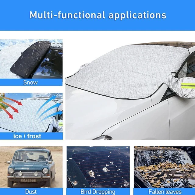 Alt view image 6 of 6 - Idealforce Anti-ice, anti-snow, and anti-frost car windshield cover, ultra-thick protection for the front windshield, 61*49 inches suitable for use in autumn/winter