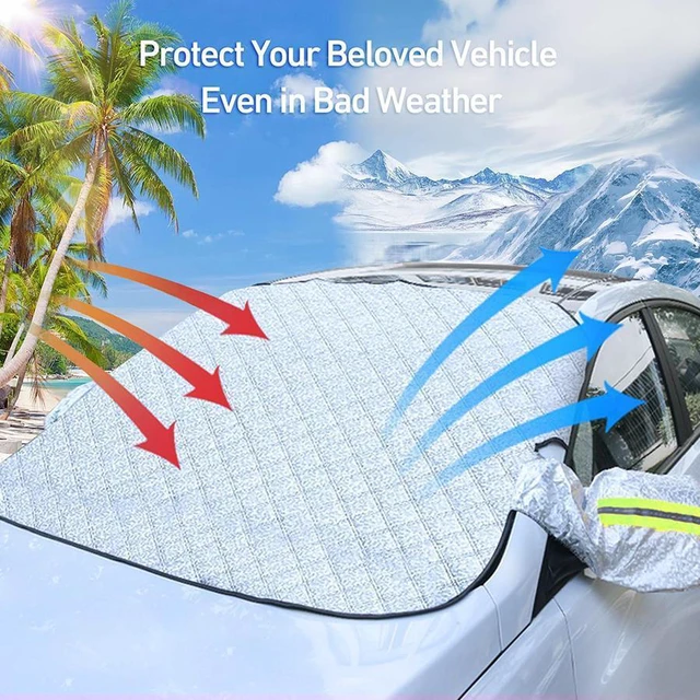 Alt view image 4 of 6 - Idealforce Anti-ice, anti-snow, and anti-frost car windshield cover, ultra-thick protection for the front windshield, 61*49 inches suitable for use in autumn/winter