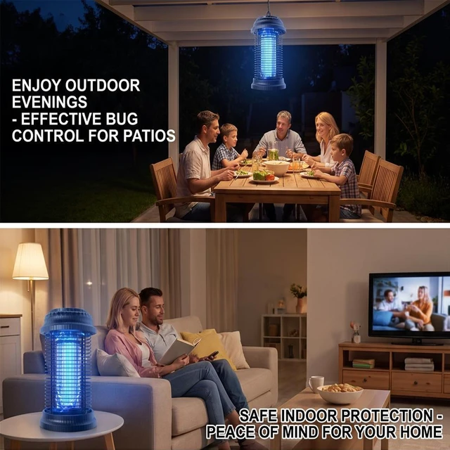 Alt view image 4 of 7 - 4500V Outdoor Insect Killer, High Power Electric Mosquito Killer for Garden, Indoor and Outdoor, ABS Plastic Shell, Black