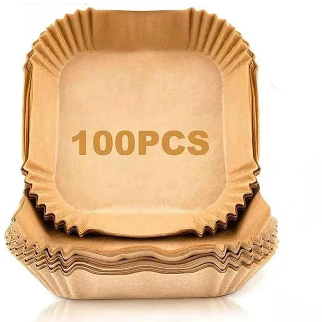 Main image of Premium airfryer liners (Pack of 100) - Non-Stick, Heat Resistant, and Hassle-Free Cooking with air fryer disposable paper liner, air fryer liners disposable