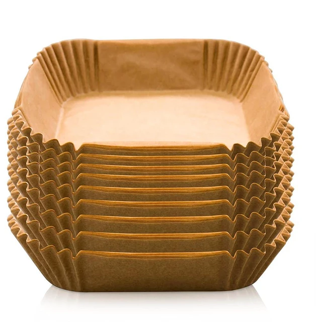Alt view image 3 of 7 - Premium airfryer liners (Pack of 100) - Non-Stick, Heat Resistant, and Hassle-Free Cooking with air fryer disposable paper liner, air fryer liners disposable