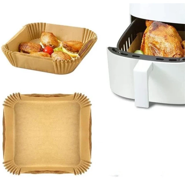 Alt view image 7 of 7 - Premium airfryer liners (Pack of 100) - Non-Stick, Heat Resistant, and Hassle-Free Cooking with air fryer disposable paper liner, air fryer liners disposable