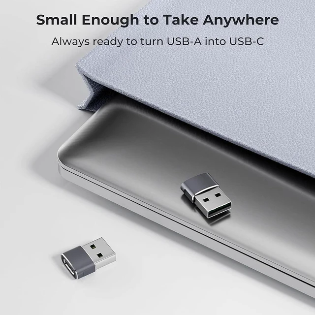 Alt view image 2 of 7 - Gray USB to USB C Adapter 2 Pack,USB C Female to A Male Charger Type C Converter for Apple Watch Ultra iWatch 7 8 SE,iPhone 14 13 12 11 Plus Pro Max Mini,AirPods,iPad Air,Samsung Galaxy S23 S22