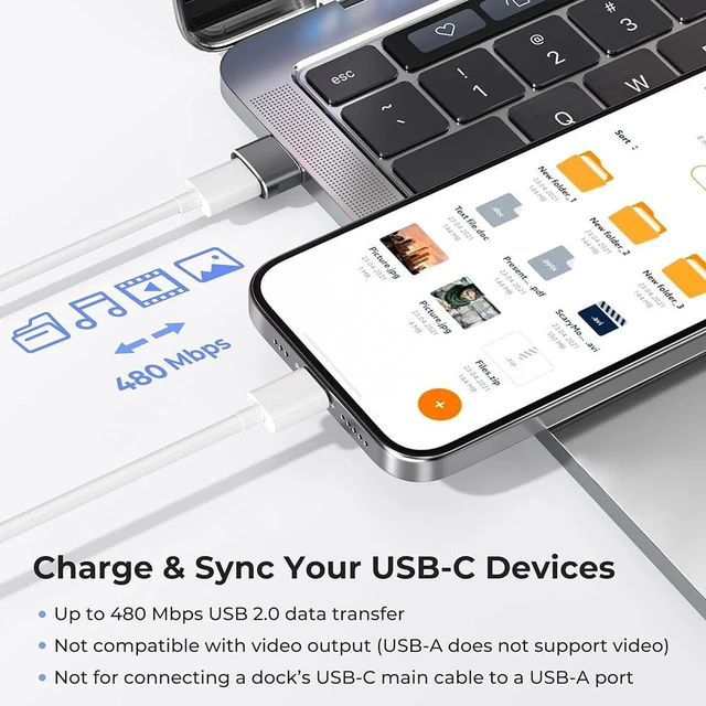 Alt view image 4 of 7 - Gray USB to USB C Adapter 2 Pack,USB C Female to A Male Charger Type C Converter for Apple Watch Ultra iWatch 7 8 SE,iPhone 14 13 12 11 Plus Pro Max Mini,AirPods,iPad Air,Samsung Galaxy S23 S22