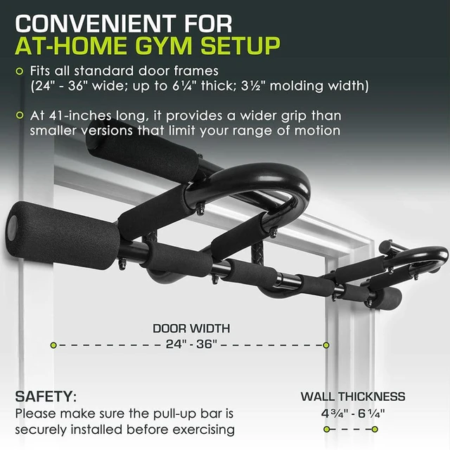 Alt view image 4 of 7 - Foldable Pull Up Bar/Doorway Trainer, Heavy Duty Doorway Upper Body Workout Bar for Multi Use Fitness & Home Gym Exercise for Man and Women