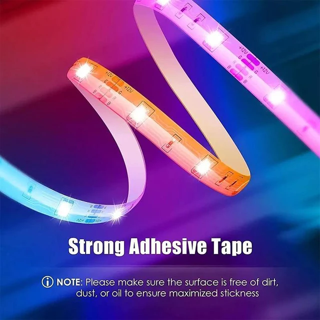 Alt view image 2 of 7 - 32ft/10m LED Strip Lights Remote Control Bedroom for Indoor Outdoor Festive Atmosphere Lights