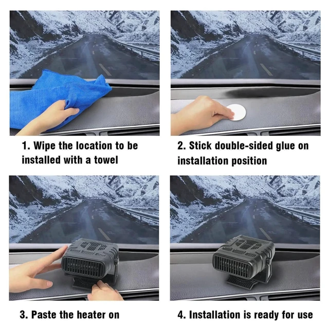 Alt view image 7 of 7 - Portable Electric Car Heater 12V 120W Heating Fan Defogger Defroster Demister