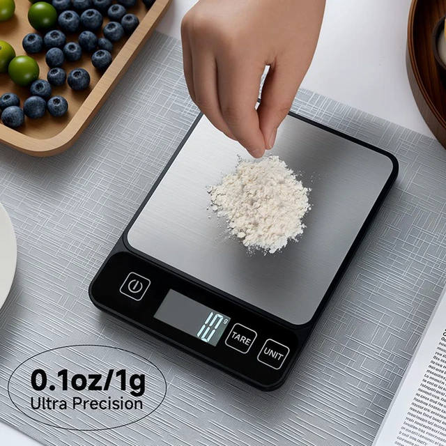Alt view image 6 of 7 - Idealforce kitchen scale, Digital Kitchen Scale, 1g/0.01oz High Precision Precisely Measures Grams and Ounces for Baking and Cooking, Digital Scale for Food,Cooking, Baking, Weight Loss