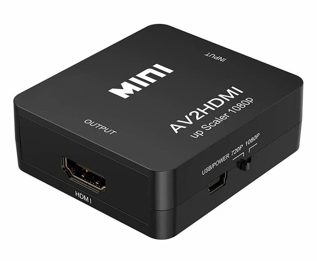 Alt view image 4 of 7 - RCA AV to HDMI HD Converter Composite CVBS Video Adapter Wii NES SNES
