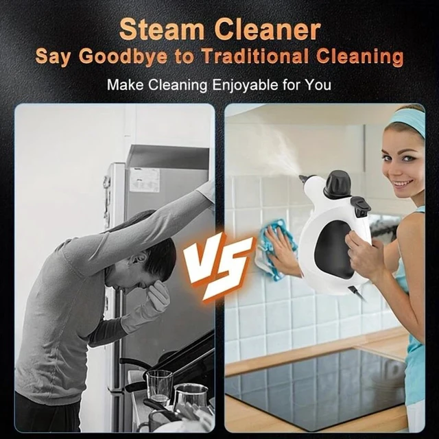 Alt view image 5 of 7 - Handheld Pressurized Steam Cleaner with 12-Piece Accessory Set, Multi-Surface Steamer for Cleaning, All Natural Steam Cleaner for Home, Upholstery, Car, Floor, Kitchen and More