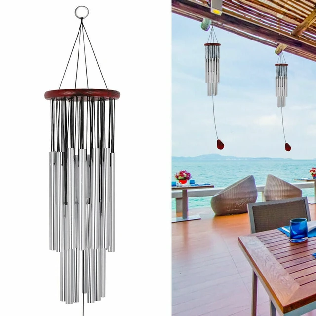 Alt view image 7 of 7 - Large 27 Tubes Windchime Chapel Bells Wind Chimes Outdoor Garden Home Decor