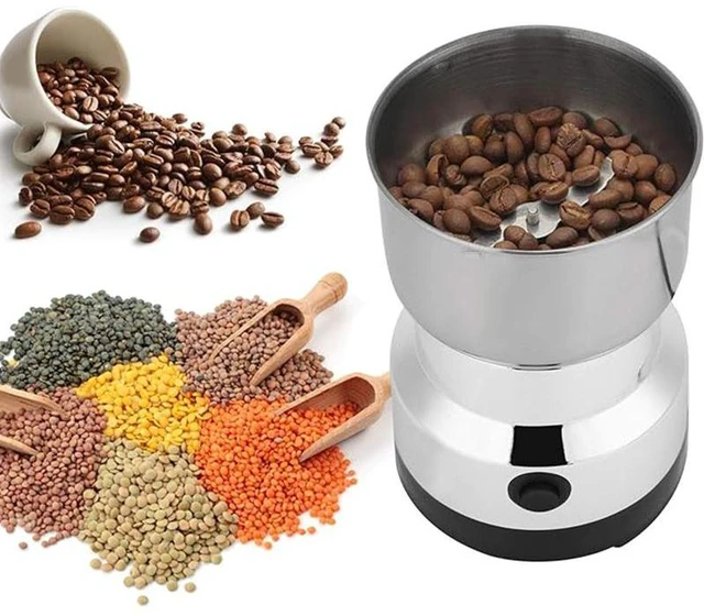 Main image of Electric Coffee Grinder, 4-Blade Spice Grinder, Portable Stainless Steel Grain Mill for Coffee Beans, Spices, Nuts, Grains, Dry Herbs
