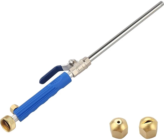 Main image of High Pressure Power Washer Attachment Wand, Hydro Jet Water Hose Nozzle,Watering Sprayer Cleaning Tool, Wand Lance for Garden Hose Power Wash Gun for Gutter Patio Car Pet Window Glass