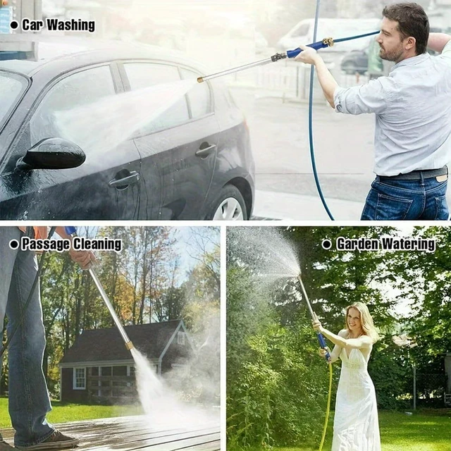 Alt view image 7 of 7 - High Pressure Power Washer Attachment Wand, Hydro Jet Water Hose Nozzle,Watering Sprayer Cleaning Tool, Wand Lance for Garden Hose Power Wash Gun for Gutter Patio Car Pet Window Glass
