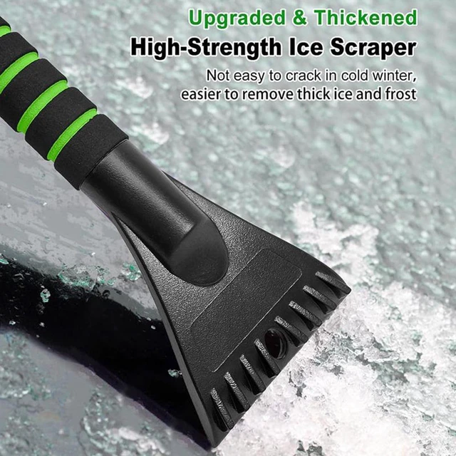 Alt view image 2 of 7 - Car Windshield Ice Scraper & Snow Brush Tool, 21.3"-31.8" Extendable Handle with EVA Foam Grip & Buckle, Sturdy Paint Safe Black Automotive Accessory for Windshield and Car Windows