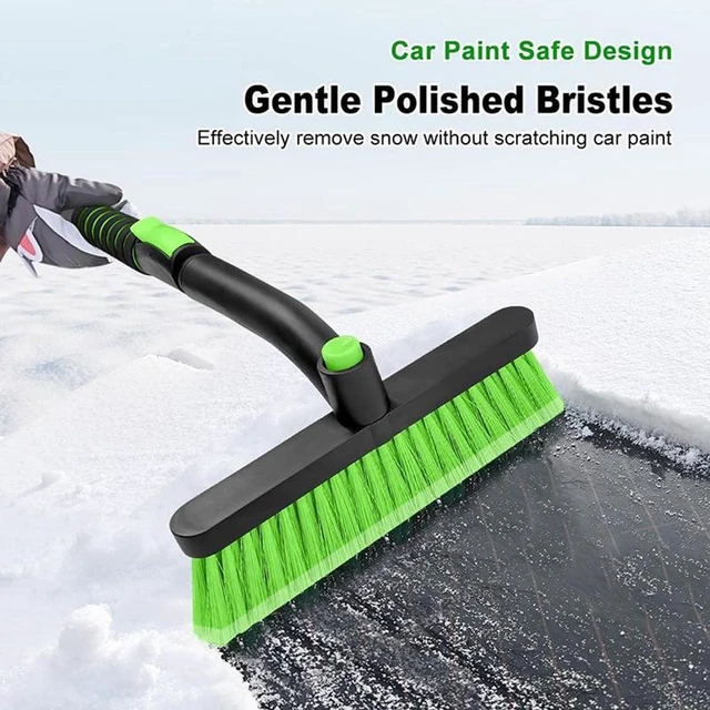 Alt view image 6 of 7 - Car Windshield Ice Scraper & Snow Brush Tool, 21.3"-31.8" Extendable Handle with EVA Foam Grip & Buckle, Sturdy Paint Safe Black Automotive Accessory for Windshield and Car Windows
