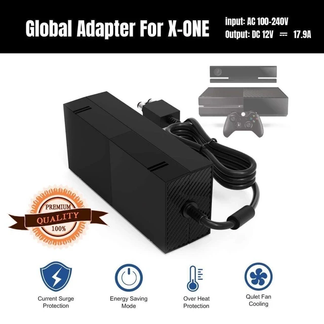 Alt view image 7 of 7 - Power Supply for Xbox One, AC Cord Replacement Power Brick Adapter 100-240V Compatible with Xbox One