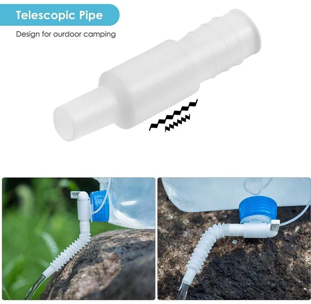 Alt view image 3 of 7 - Food Grade LDPE4 5.3 Gal Water Storage Jugfoldable Collapsible Water Container Camping W/Spigot