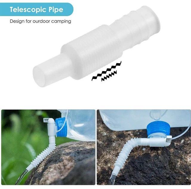 Alt view image 3 of 7 - 2Pack Food Grade LDPE4 5.3 Gal Water Storage Jugfoldable Collapsible Water Container Camping W/Spigot