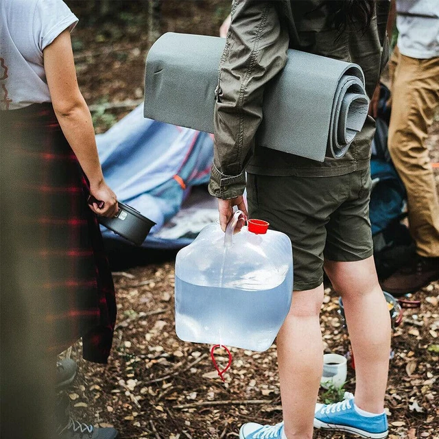 Alt view image 6 of 7 - 2Pack Food Grade LDPE4 5.3 Gal Water Storage Jugfoldable Collapsible Water Container Camping W/Spigot