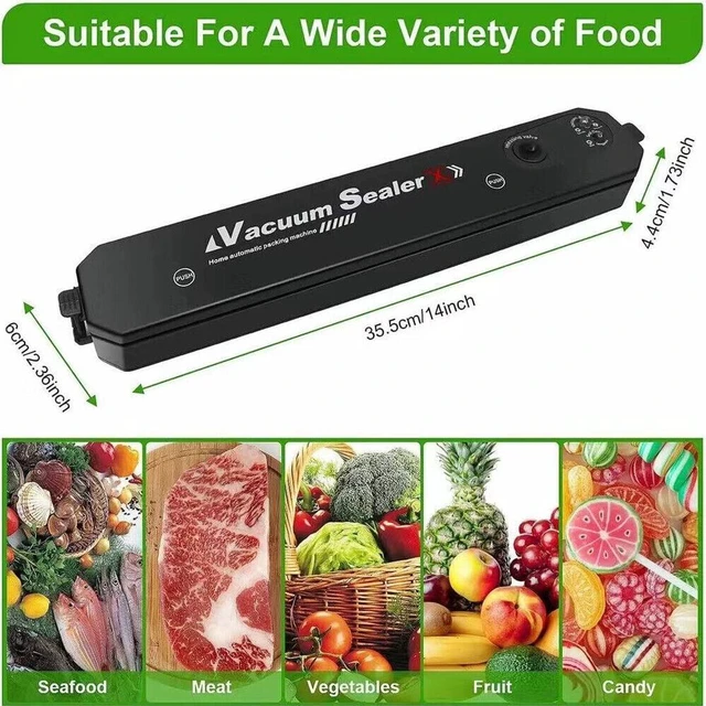 Alt view image 2 of 7 - Vacuum Sealer Machine for Food Preservation and Food Storage Saver System with Automatic Sealing Function, Perfect for storing meats, vegetables, and leftovers to extend freshness