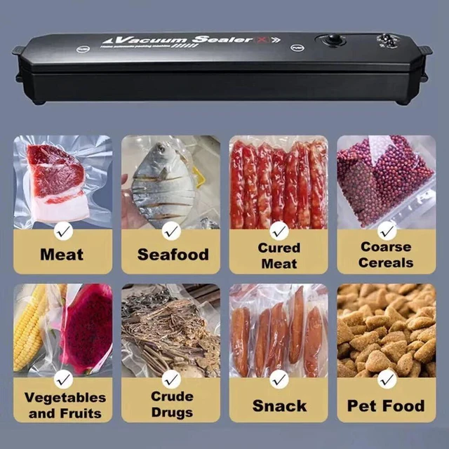Alt view image 5 of 7 - Vacuum Sealer Machine for Food Preservation and Food Storage Saver System with Automatic Sealing Function, Perfect for storing meats, vegetables, and leftovers to extend freshness