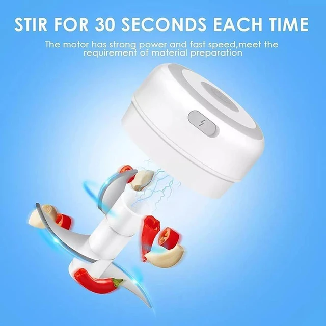 Alt view image 2 of 7 - Electric Garlic Chopper, Vegetable Chopper, Food Chopper, USB Mini Garlic Mincer, Onion Chopper, Portable Small Food Processor for Ginger, Chili, Vegetables